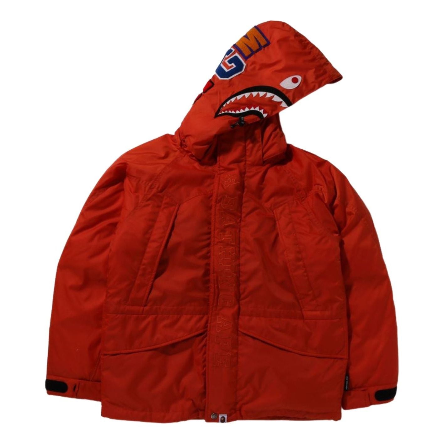 A Bathing Ape Shark Snowboard Down Jacket 'Orange' 1I80-144-009-ORG