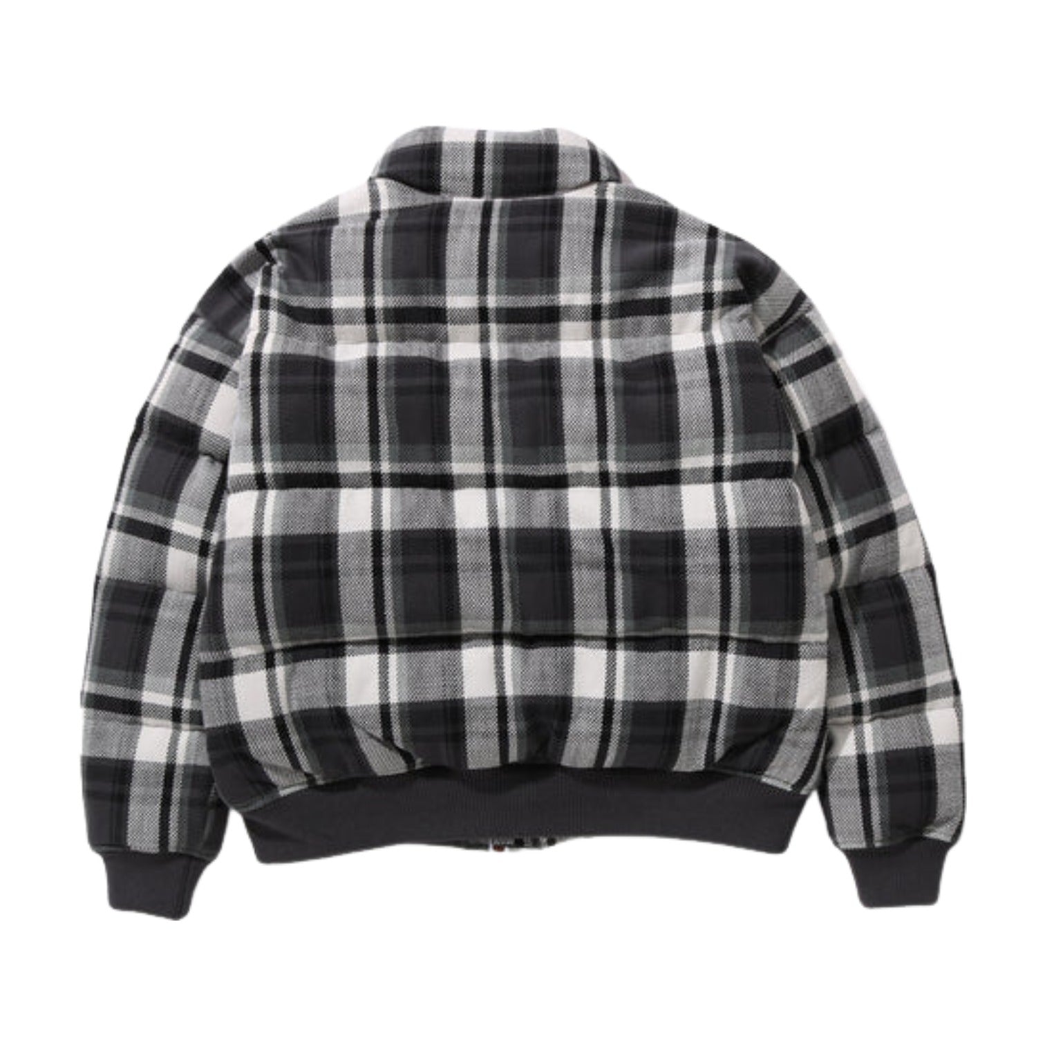 A Bathing Ape BAPE Check Down Relaxed Fit Jacket 'Grey' 1J80-144-008-GRY