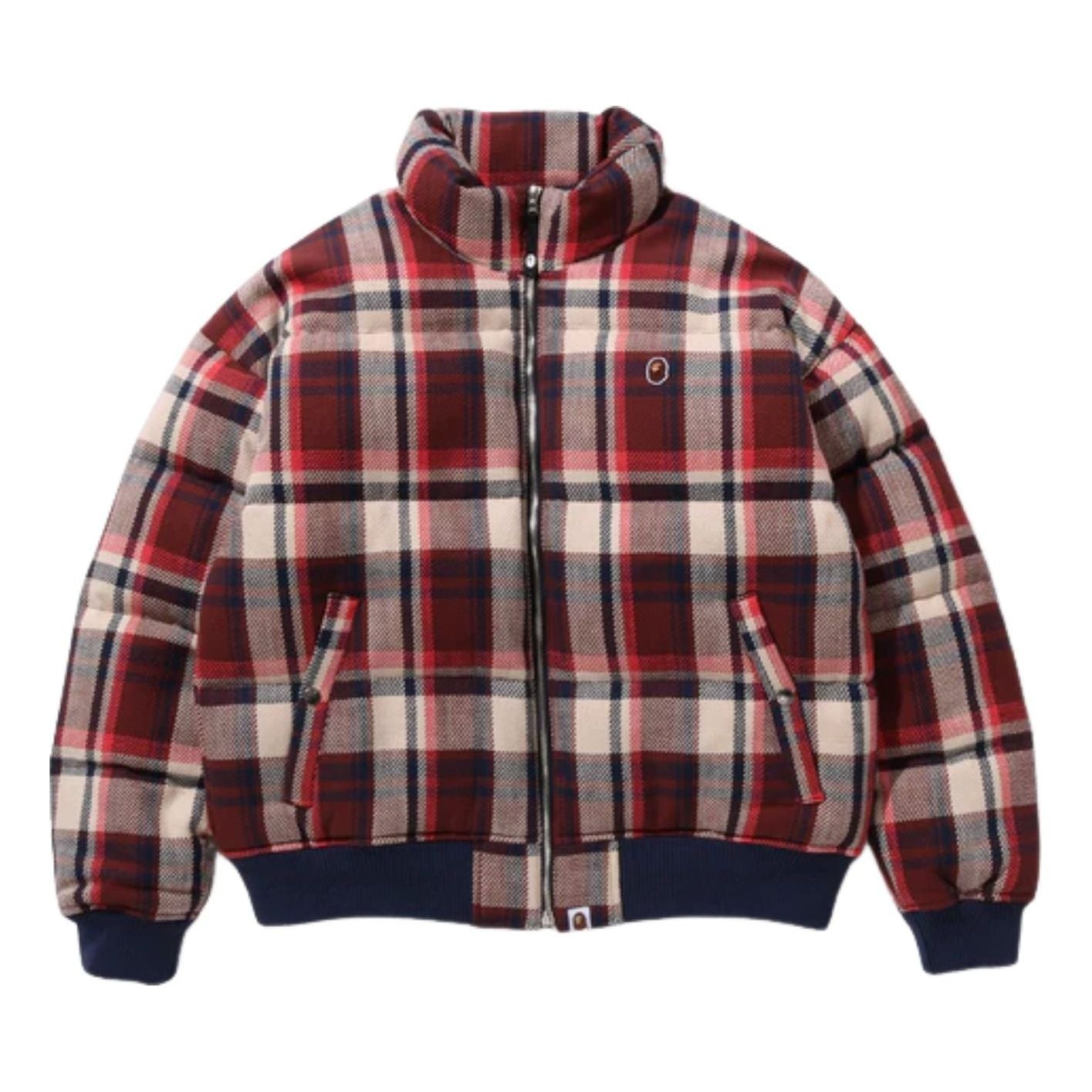 A Bathing Ape BAPE Check Down Relaxed Fit Jacket 'Red' 1J80-144-008-RED