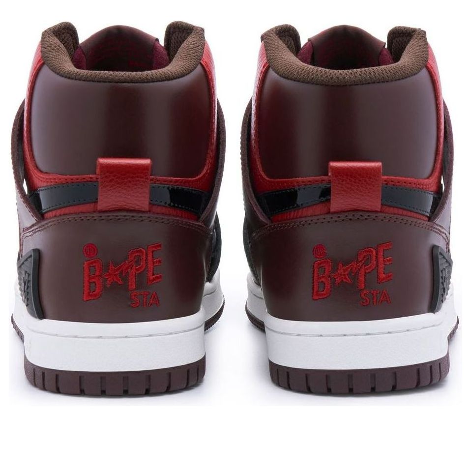 A Bathing Ape Bape Sta 93 Hi 'Red Burgundy' 1J30-191-019-BLK