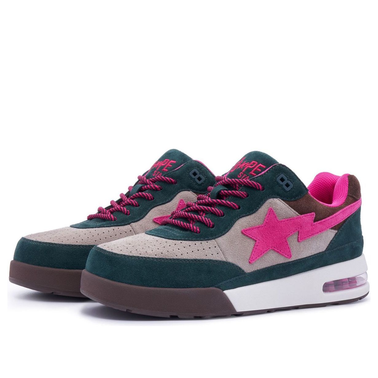 A Bathing Ape Road Sta 'Dark Green Pink Beige' 1J30-191-021-PNK