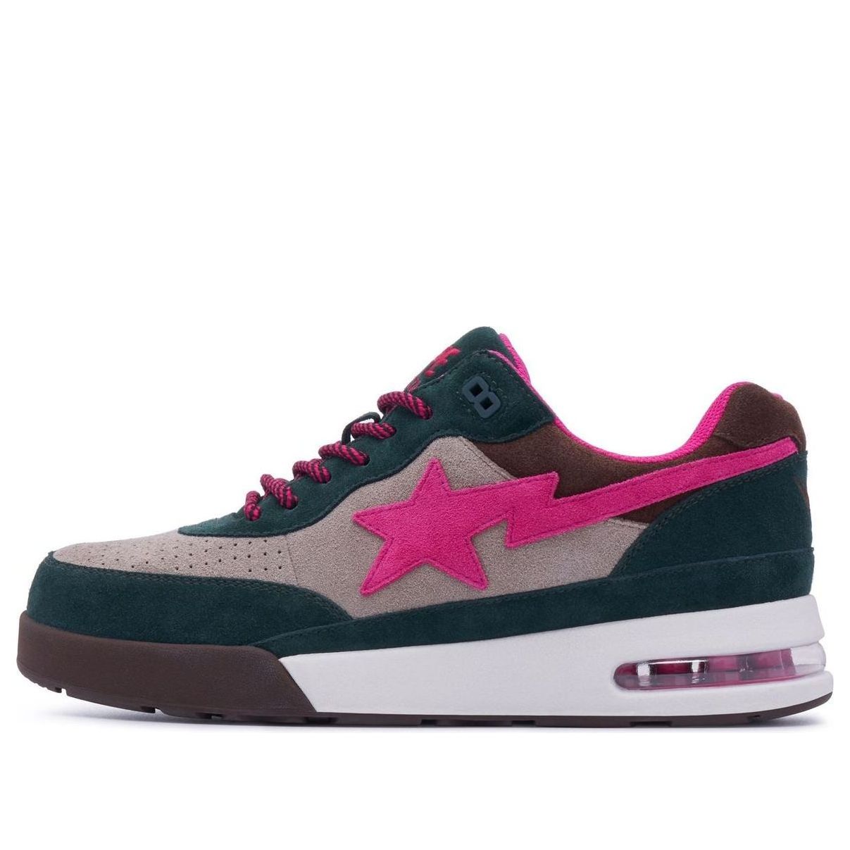 A Bathing Ape Road Sta 'Dark Green Pink Beige' 1J30-191-021-PNK