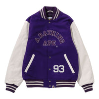 A Bathing Ape Giant Ape Head Varsity Jacket 'Purple' 1I80-141-013-PUR