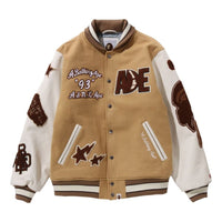 A Bathing Ape Multi Motif Varsity Jacket 'Beige' 1J80-141-001-BGE