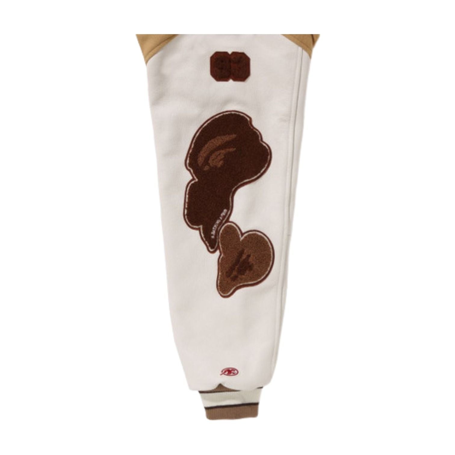 A Bathing Ape Multi Motif Varsity Jacket 'Beige' 1J80-141-001-BGE