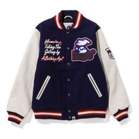 A Bathing Ape Varsity Jacket 'Navy' 1J80-141-006-NAV