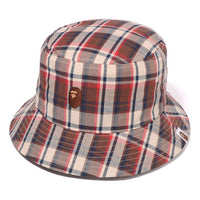 A Bathing Ape Mini Bape Check Bucket Hat 'Red' 1J30-181-001-RED