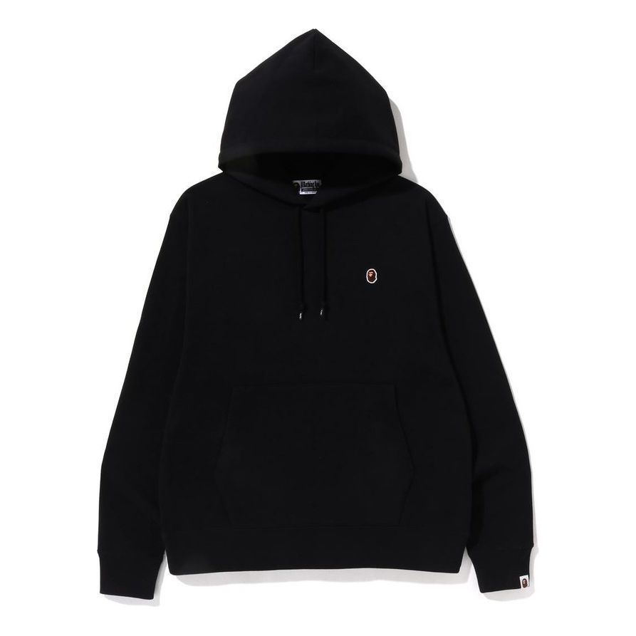 A Bathing Ape BAPE Ape Head One Point Relaxed Fit Pullover Hoodie 'Black' 1J30-114-014-BLK