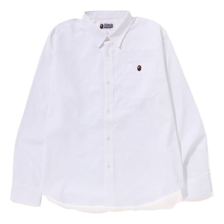 A Bathing Ape Oxford Relaxed Fit Shirt 'White' 1J30-131-011-WHT