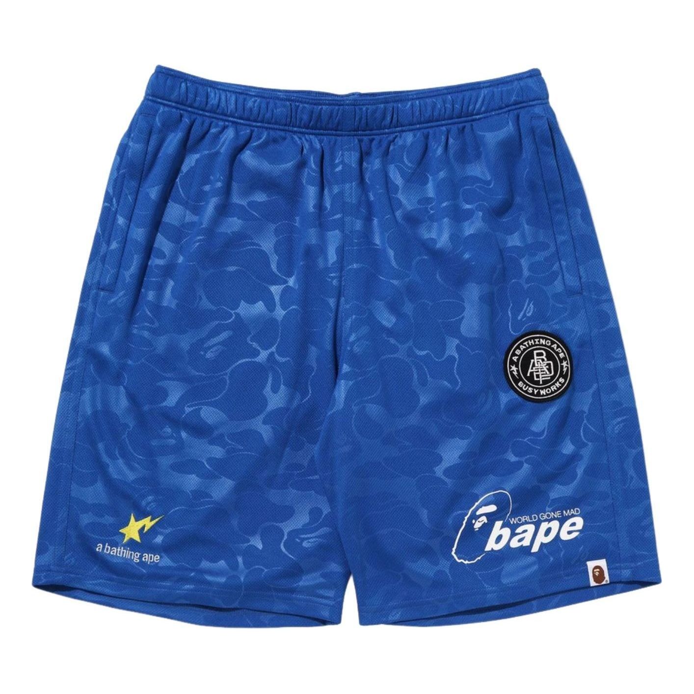 A Bathing Ape Soccer Game Shorts 'Blue' 1I80-153-002-BLU