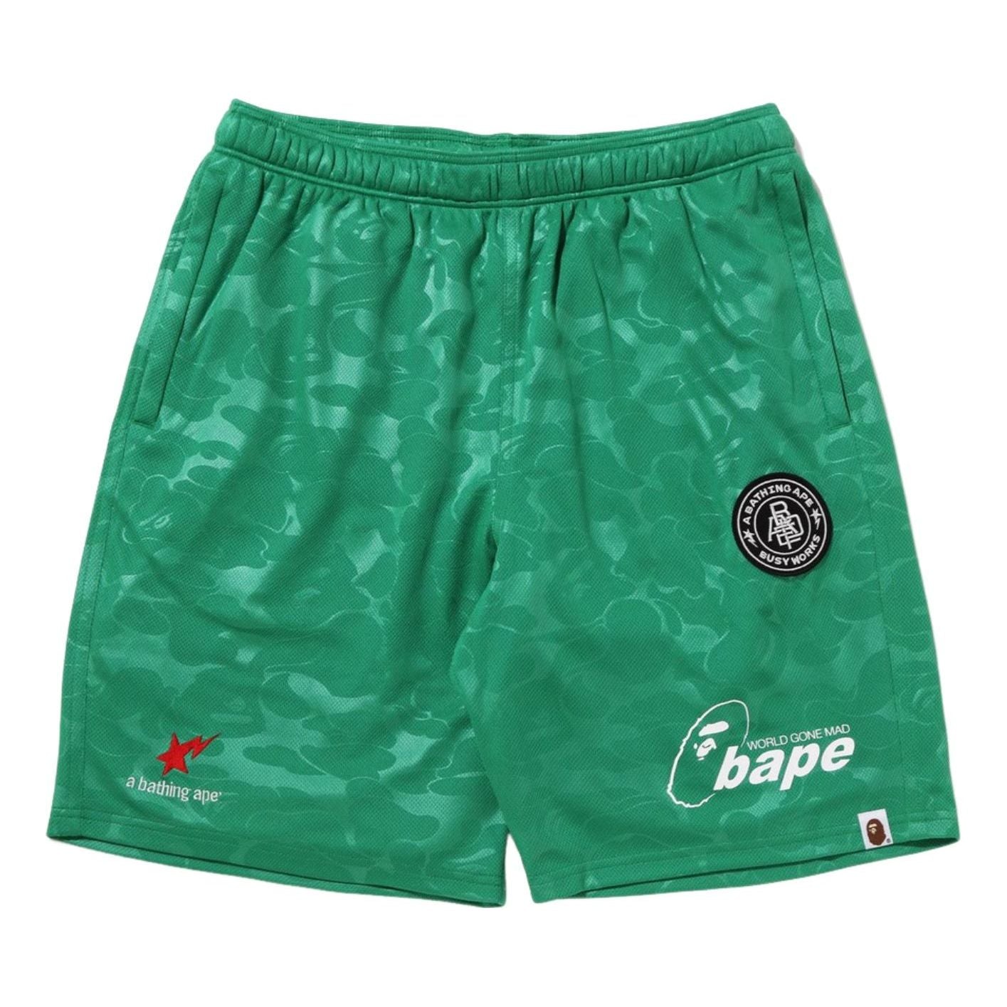A Bathing Ape Soccer Game Shorts 'Green' 1I80-153-002-GRN