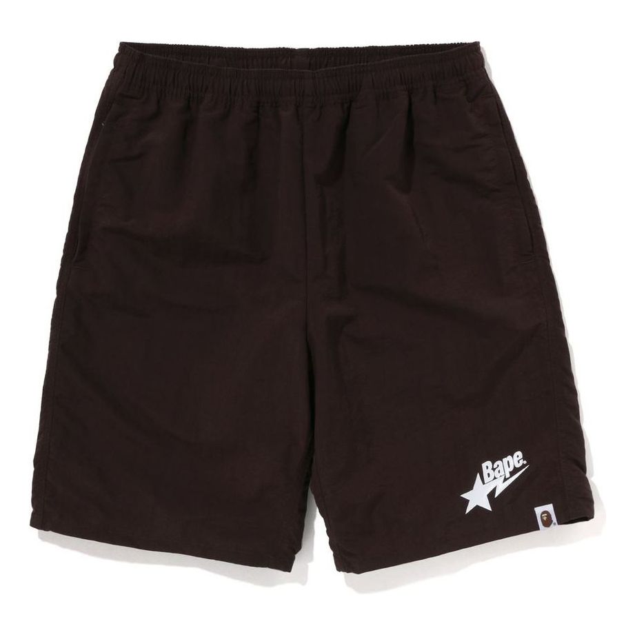 A Bathing Ape BAPE STA Logo Beach Shorts 'Brown' 1J30-153-024-BRW
