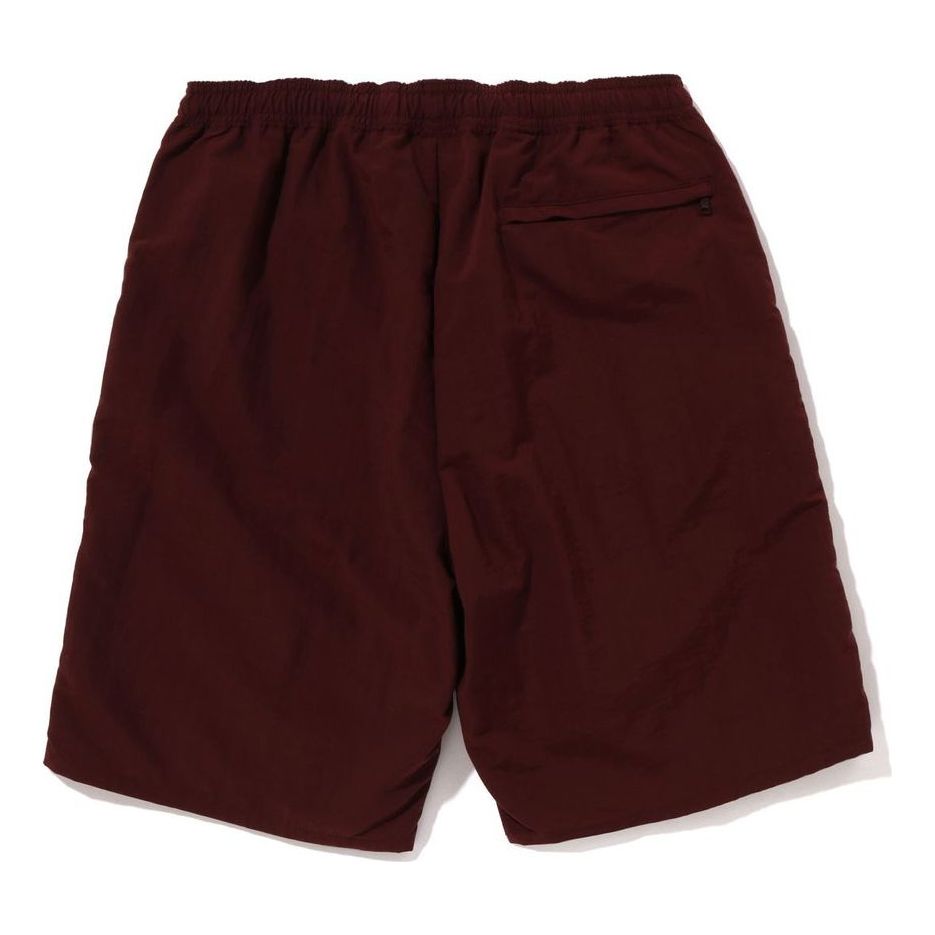 A Bathing Ape BAPE STA Logo Beach Shorts 'Burgundy' 1J30-153-024-BRG