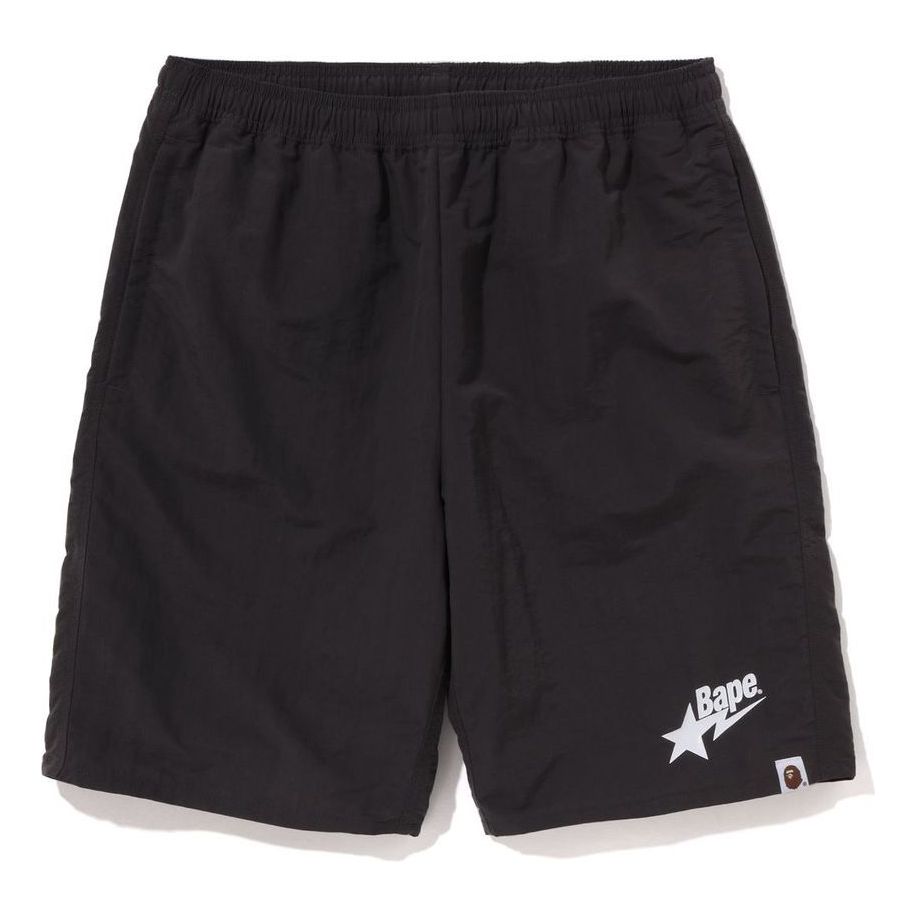 A Bathing Ape BAPE STA Logo Beach Shorts 'Charcoal' 1J30-153-024-CHR