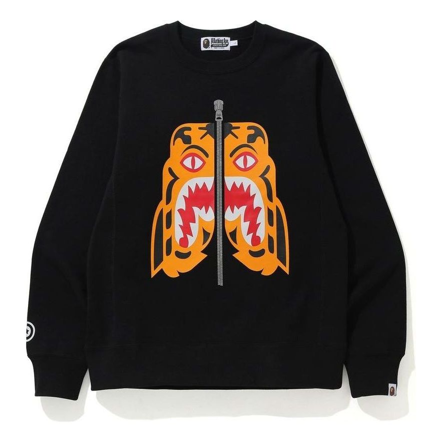 A Bathing Ape BAPE Tiger Crewneck 'Black' 1I30-113-019-BLK