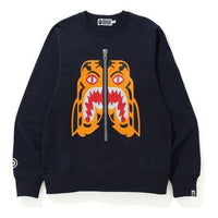 A Bathing Ape BAPE Tiger Crewneck 'Navy' 1I30-113-019-NAV