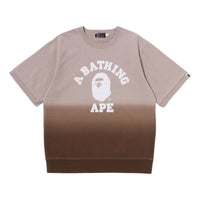 A Bathing Ape College Gradation S/S Sweat Crewneck 'Brown' 1J20-113-004-BRW