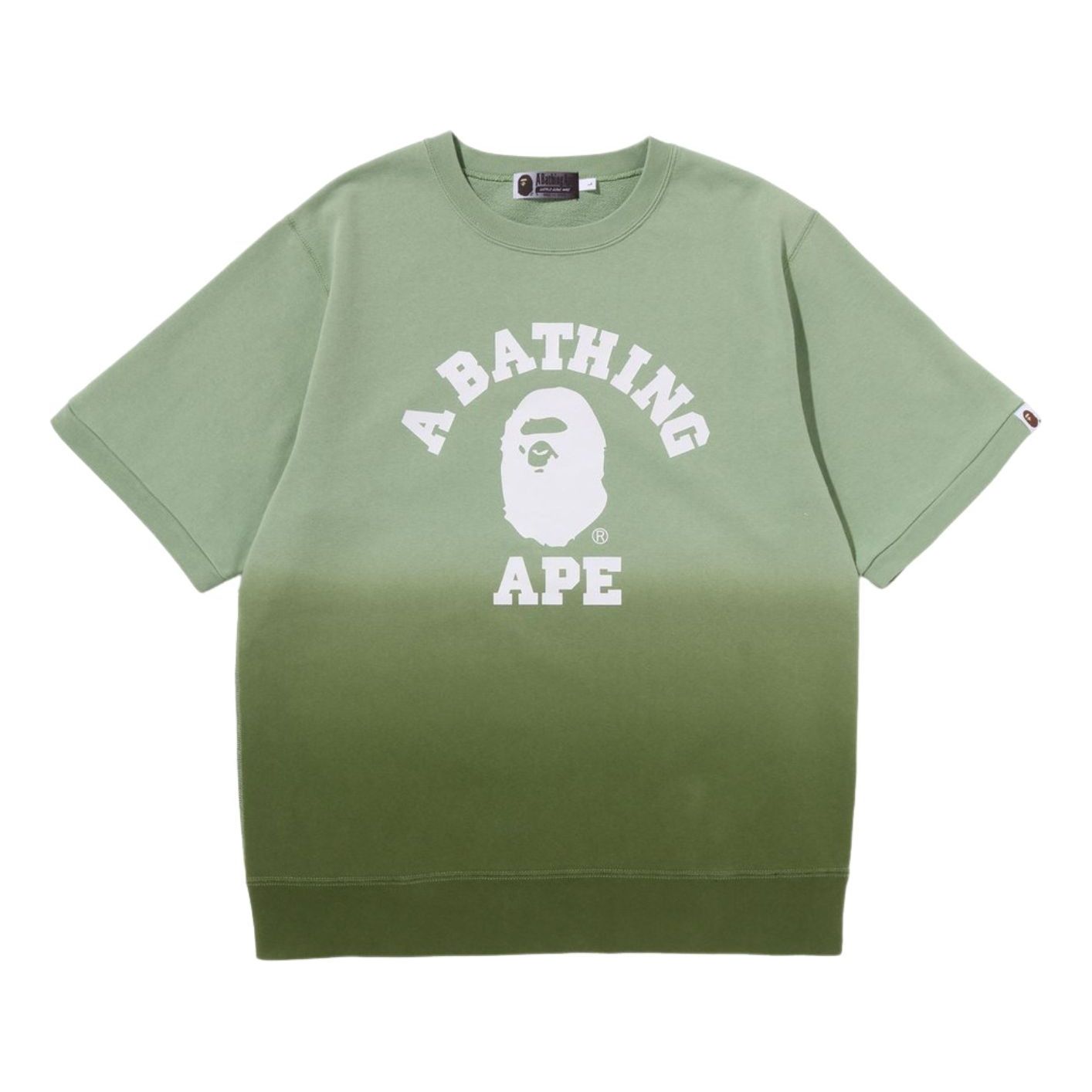 A Bathing Ape College Gradation S/S Sweat Crewneck 'Green' 1J20-113-004-GRN