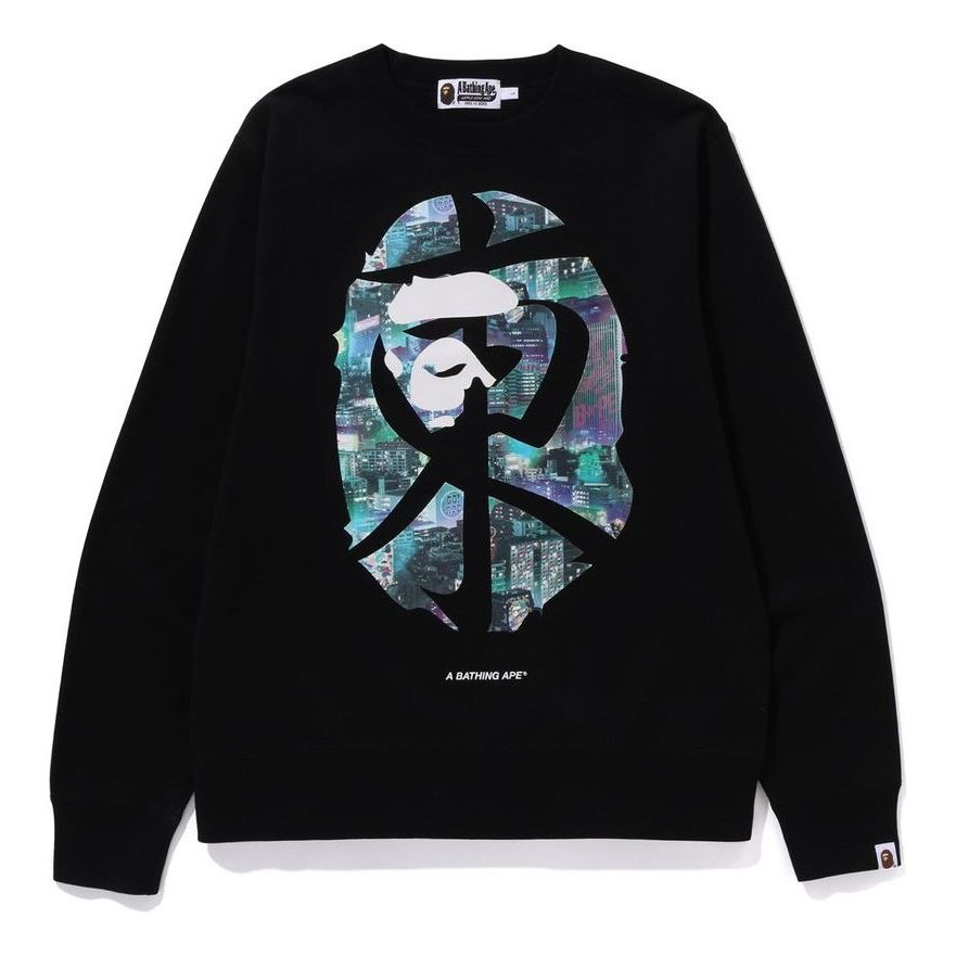 A Bathing Ape Neon Tokyo Crewneck T-Shirt 'Black' 1J72-113-006-BLK