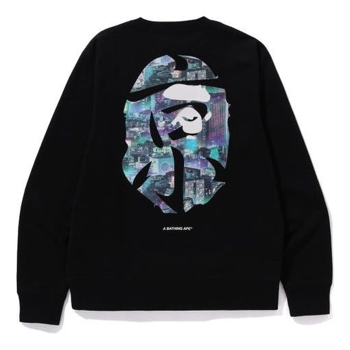 A Bathing Ape Neon Tokyo Crewneck T-Shirt 'Black' 1J72-113-006-BLK