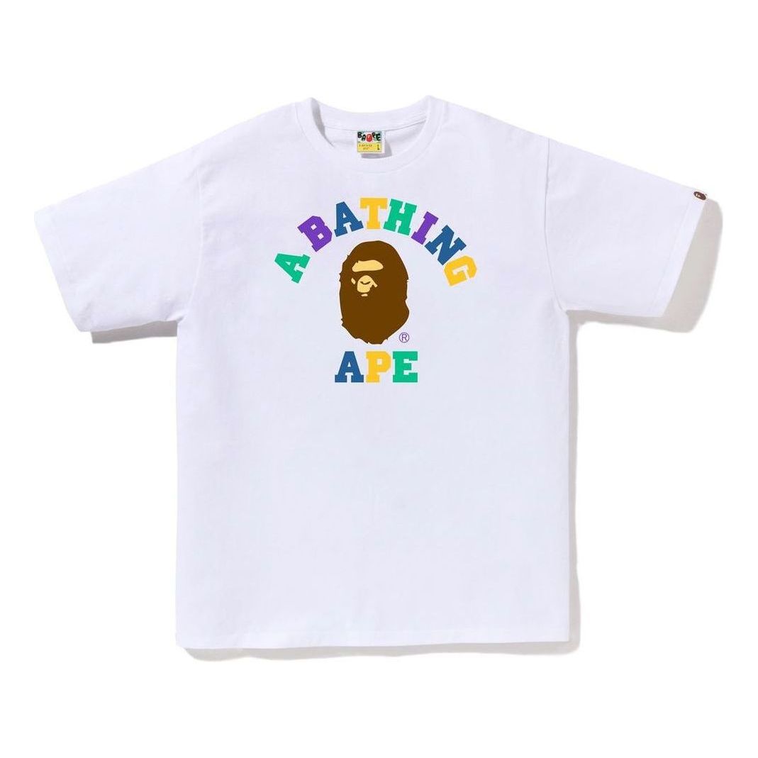 A Bathing Ape Colors College T-Shirt 'White' 1J30-110-016-WHT
