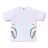 A Bathing Ape Gradation Side Shark T-Shirt 'White' 1J80-110-024-WHT