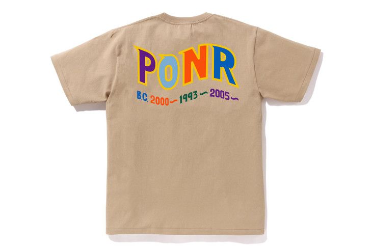 A Bathing Ape Colors Shark Ponr T-Shirt 'Beige' 1K30-110-016-BEG