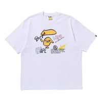 A Bathing Ape Hand Draw Graphic Relaxed Fit T-Short 'White' 1K30-110-326-WHT