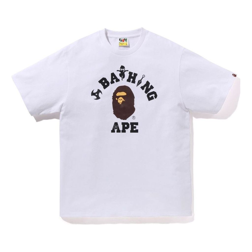 A Bathing Ape Ninja College T-Shirt 'White' 1K72-110-132-WHT