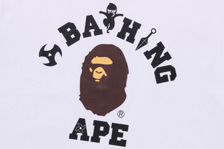 A Bathing Ape Ninja College T-Shirt 'White' 1K72-110-132-WHT