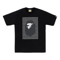 A Bathing Ape Sta Houndstooth Ape Head T-Shirt 'Black Black' 1K80-110-035-BLKBLK