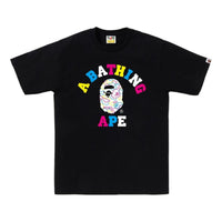 A Bathing Ape Neon Camo College T-Shirt 'Black' 1L30-110-038-BLK