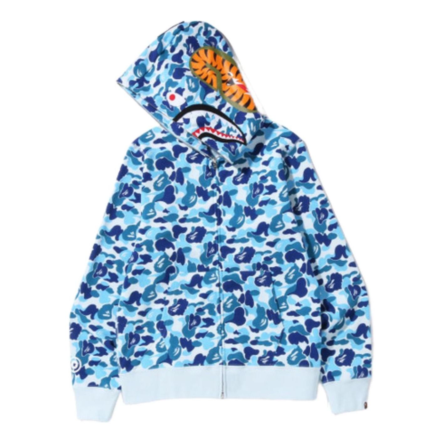 A Bathing Ape ABC Camo Shark Full Zip Hoodie 'Blue' 1J30-115-007-BLU