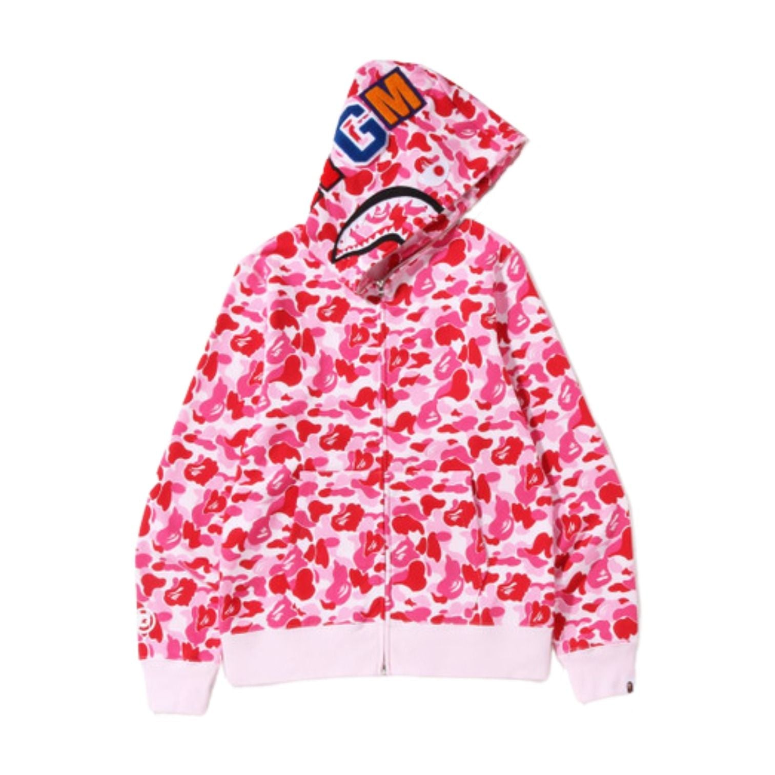 A Bathing Ape ABC Camo Shark Full Zip Hoodie 'Pink' 1J30-115-007-PNK
