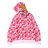 A Bathing Ape ABC Camo Shark Full Zip Hoodie 'Pink' 1J30-115-007-PNK