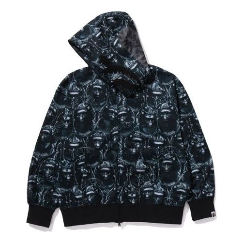 A Bathing Ape Ape Head Graffiti Shark Full Zip Hoodie 'Black' 1J80-115-004-BLK
