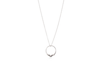 SAINT LAURENT Brass Glass Necklaces Women's Silver