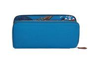 HERMES Silk'In Cow Leather Wallet Women's Greek Blue/Glaze Tile Blue