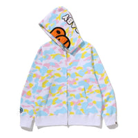 A Bathing Ape New Multi Camo Baby Milo Full Zip Hoodie 'White' 2M30-115-301-WHT
