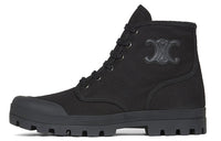 CELINE Patapans Ankle Boots Women's Black
