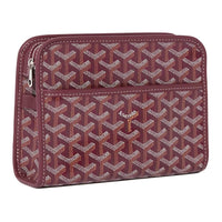 GOYARD Canvas Toiletry Bag Small Size Unisex Burgundy