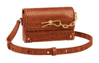 LOUIS VUITTON Steamer Crocodile Leather Shoulder Bag Crossbody Bag Men's Dark Brown