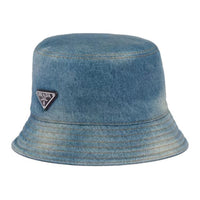 PRADA Cotton Bucket Hats Men's Light Blue