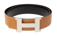 HERMES Leather Belts Men Brown