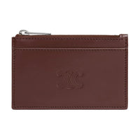 CELINE Triomphe Calfskin Card Holder Men's Chestnut Brown