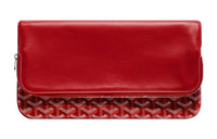 GOYARD Sainte-Marie Canvas With Leather Clutch Medium Size Unisex Red