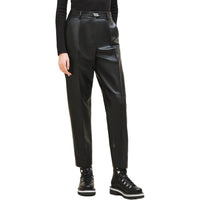 HERMES FW24 Leather Pants Women's Black
