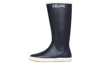 CELINE Les Bottes De Pont Knee-high Boots Women's Marine Blue