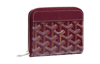 GOYARD MATIGNON Canvas With Leather Wallet Small Size Unisex Burgundy