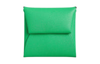 HERMES Bastia Madame Calfskin Wallet Women's 0Z Vert Comics Comic Green
